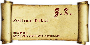 Zollner Kitti névjegykártya